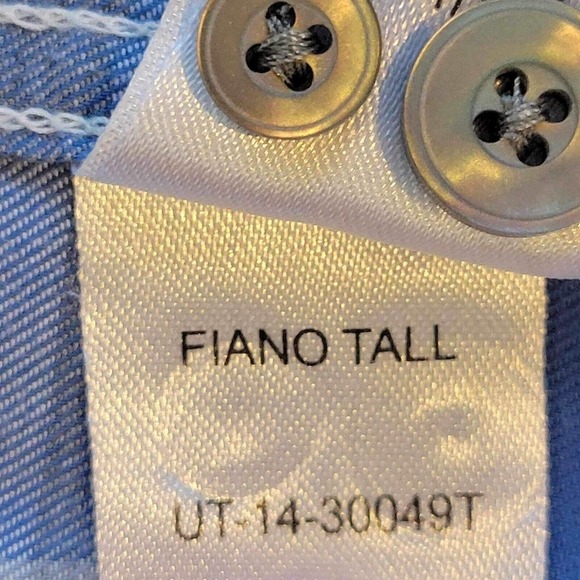 UNTUCKit LS Button Up Shirt Blue Plaid Cotton Mens Big Tall XXL Tall Fiano - Picture 5 of 11